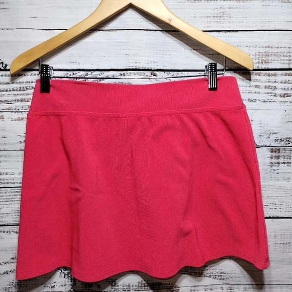 Lands End Athletic Skirt Women's Size Large In Red Tennis Swim UV Golf - Picture 5 of 5